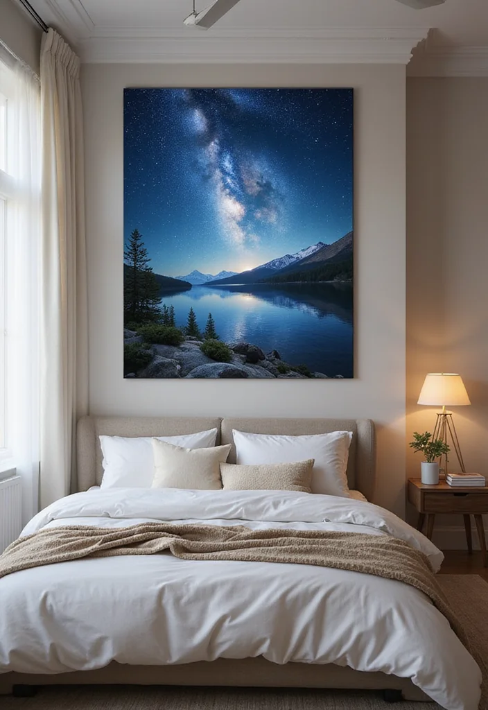 21 Breathtaking Nature Wall Art Pieces to Bring the Outdoors Inside (You Won't Believe #8!) - 11. Celestial and Nature Fusion