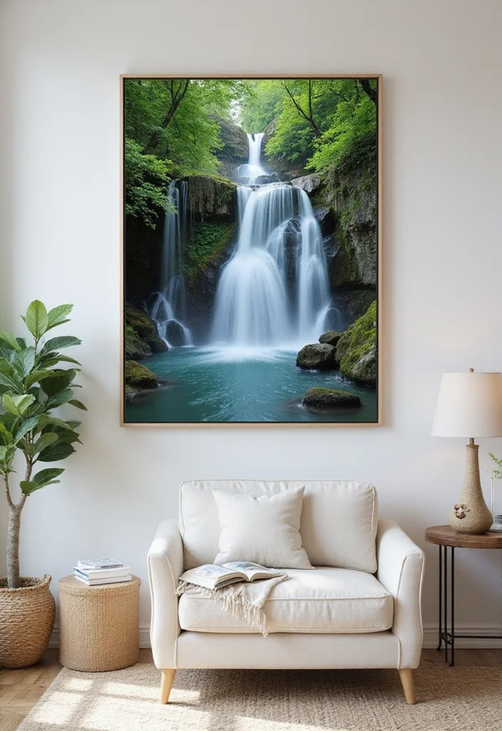 21 Breathtaking Nature Wall Art Pieces to Bring the Outdoors Inside (You Won't Believe #8!) - 20. Cascading Waterfalls