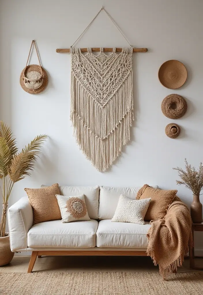 25 Boho Vintage Wall Hangings That Will Make Your Space Feel Like a Cozy Sanctuary! - 1. Charming Macrame Wall Hangings