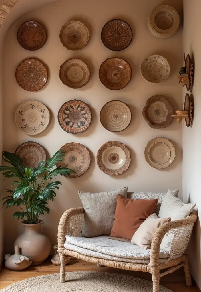 25 Boho Vintage Wall Hangings That Will Make Your Space Feel Like a Cozy Sanctuary! - 10. Handmade Pottery Hangings