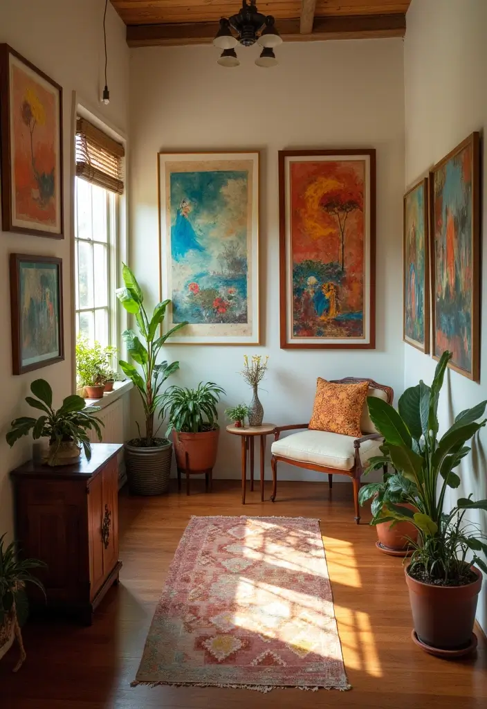 25 Boho Vintage Wall Hangings That Will Make Your Space Feel Like a Cozy Sanctuary! - 20. Personalized Artwork from Local Artists