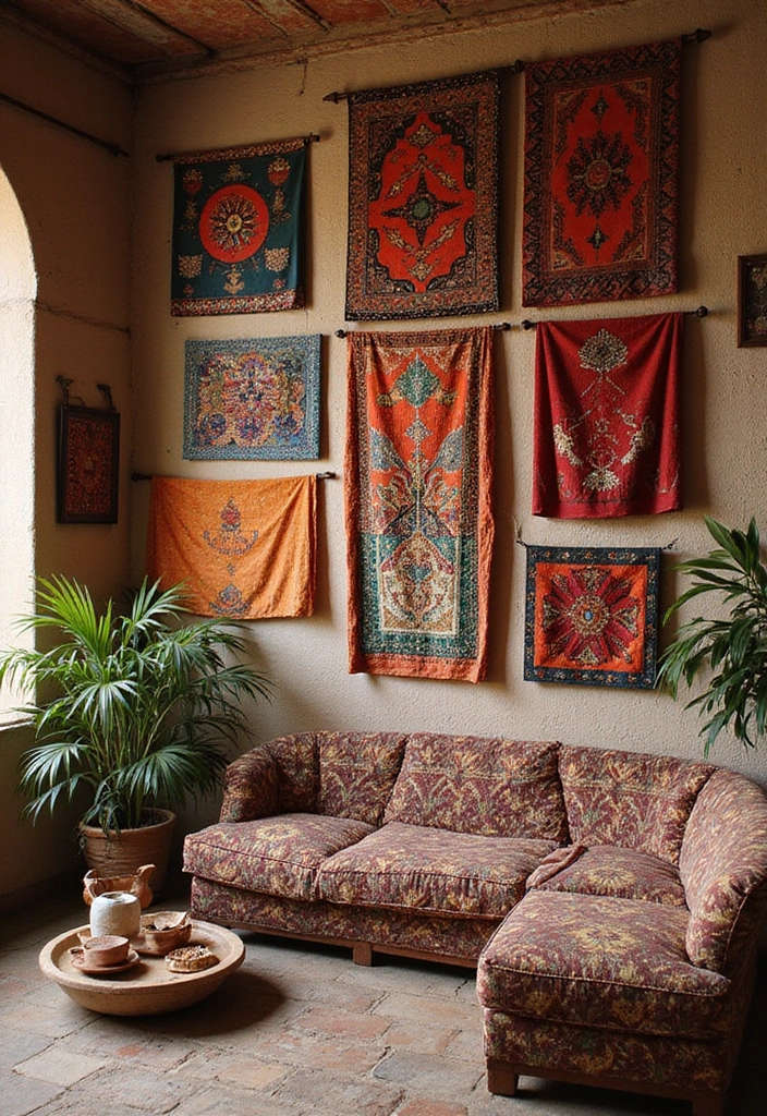 25 Boho Vintage Wall Hangings That Will Make Your Space Feel Like a Cozy Sanctuary! - 24. Textile Art from Various Cultures