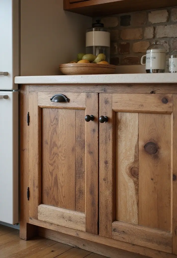 25 Stunning Rustic Kitchen Decor Ideas That'll Make You Want to Cook All Day! - 1. Reclaimed Wood Cabinets