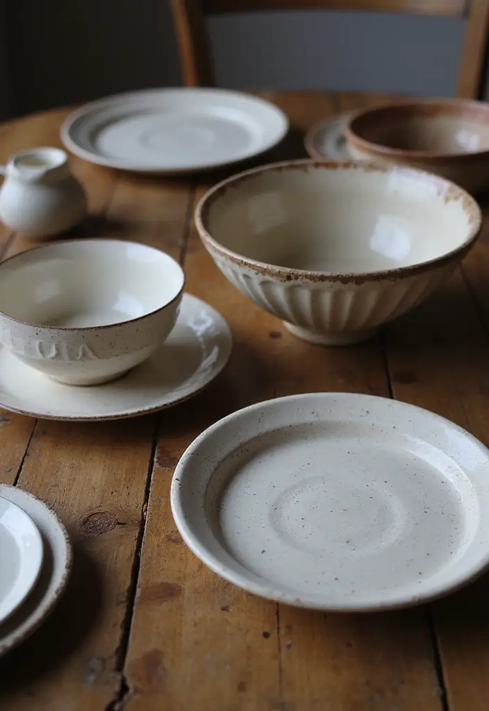 25 Stunning Rustic Kitchen Decor Ideas That'll Make You Want to Cook All Day! - 8. Vintage Tableware