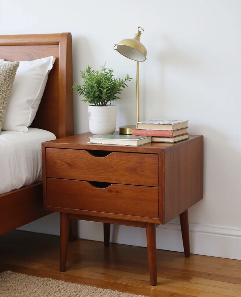 5 Best Bedside Tables Under $150 - Functional and Chic Solutions in 2025 - 1. The Mid-Century Modern Charm