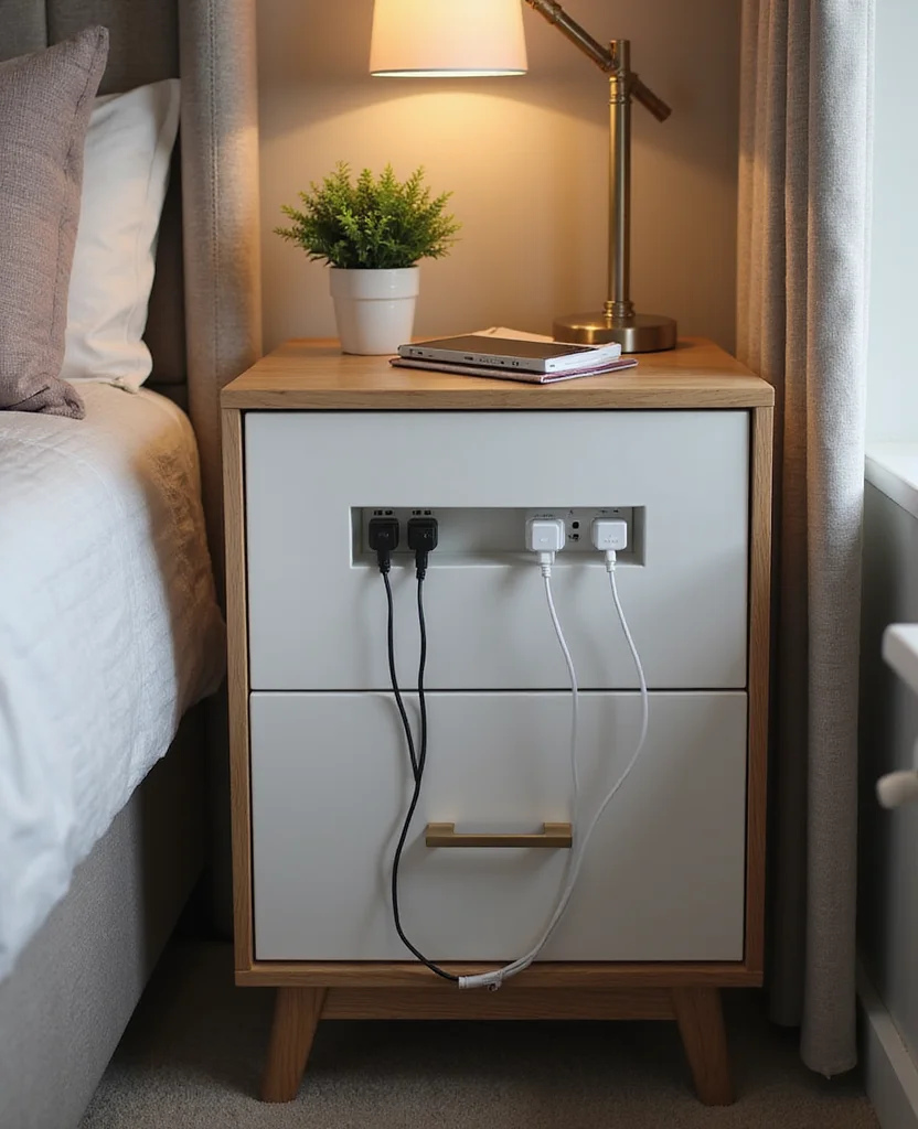 5 Best Bedside Tables Under $150 - Functional and Chic Solutions in 2025 - 5. The Smart Tech-Friendly Design