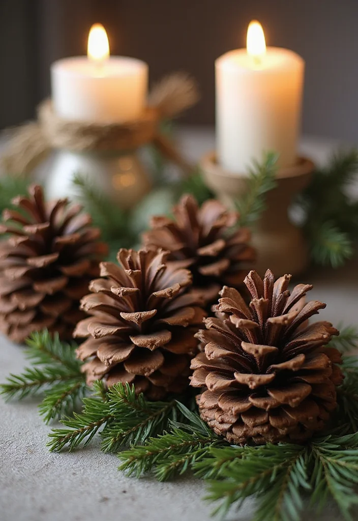 10 DIY Christmas Decorations That Make Perfect Gifts (Even Your Cat Can Help with #3!) - 7. Holiday Pine Cone Decor