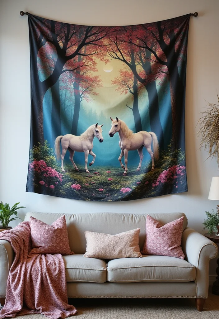 12 Enchanting Castle Decor Ideas That'll Make Your Home Feel Like a Fairytale! - 2. Tapestry Wall Hangings 1