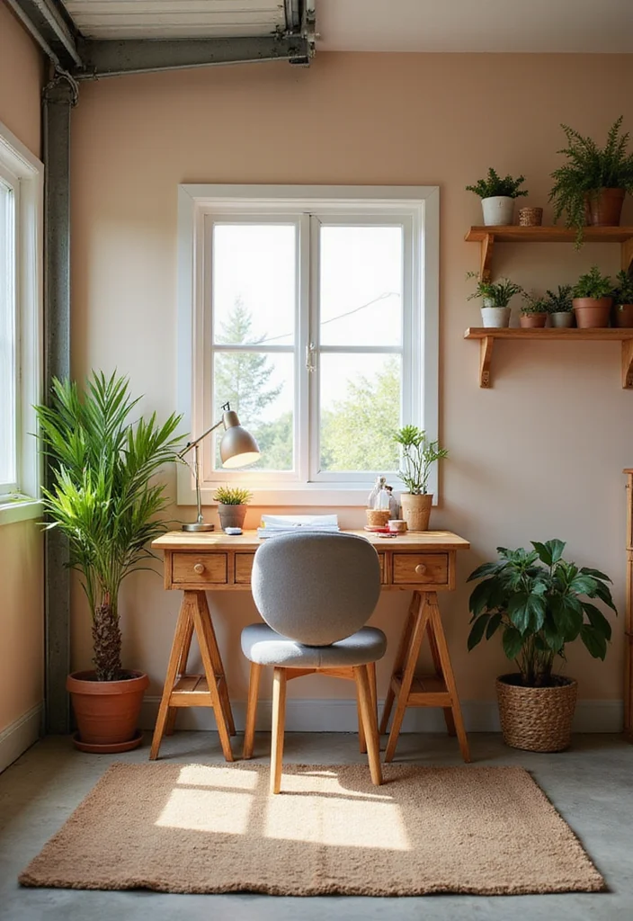 12 Inspiring Garage Workspace Ideas That'll Make You Want to Get to Work ASAP! - 1. The Cozy Nook