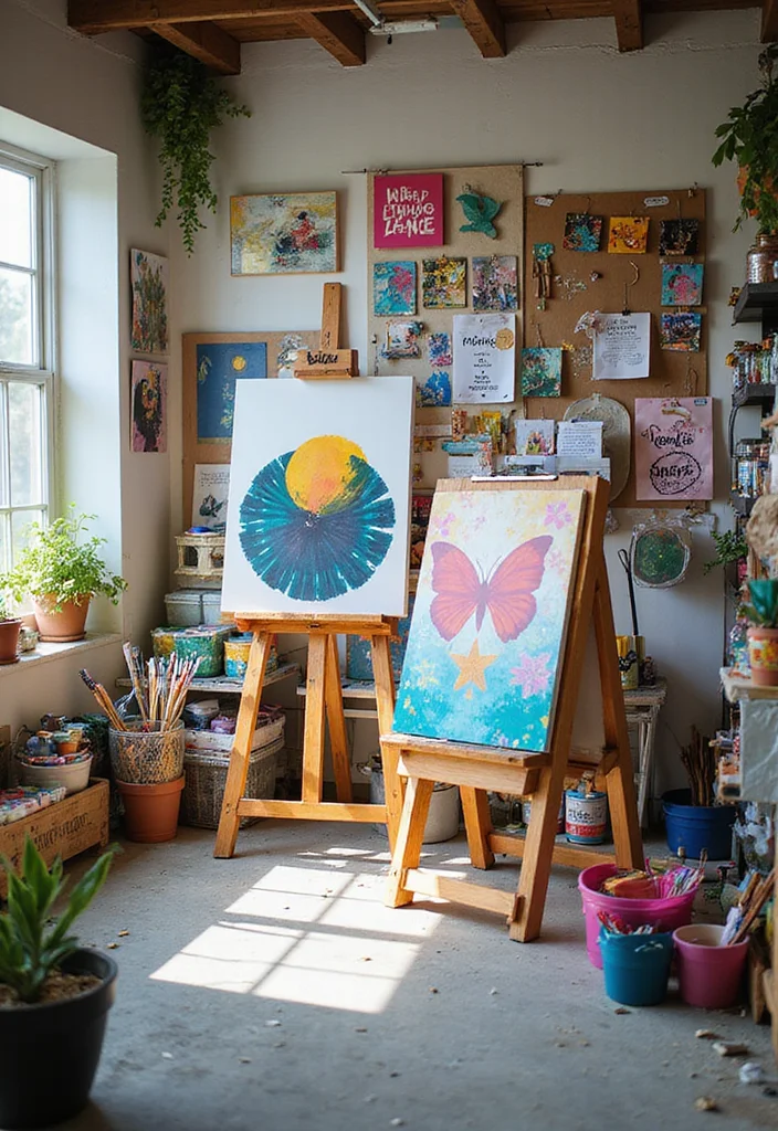 12 Inspiring Garage Workspace Ideas That'll Make You Want to Get to Work ASAP! - 6. Creative Studio Vibe