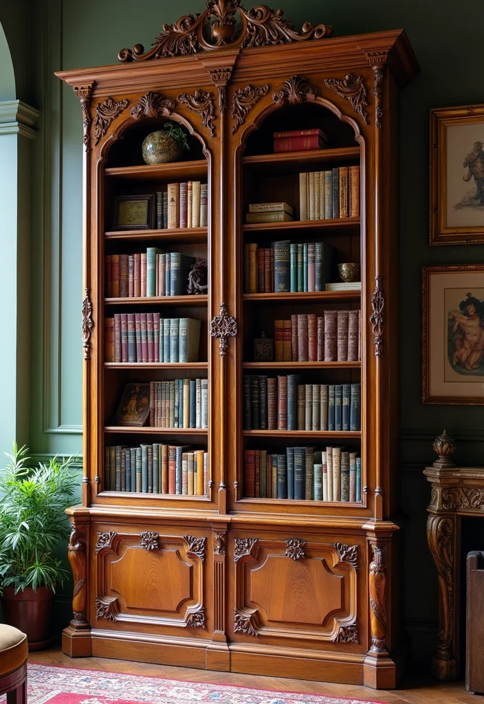 12 Stunning Rococo Furniture Pieces That Will Transform Your Home into a Baroque Dream! - 12. Beautiful Rococo Bookcase