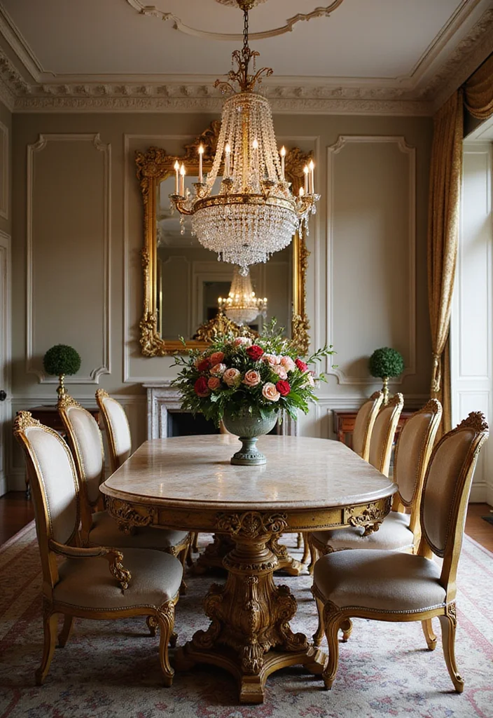 12 Stunning Rococo Furniture Pieces That Will Transform Your Home into a Baroque Dream! - 2. Ornate Rococo Dining Table