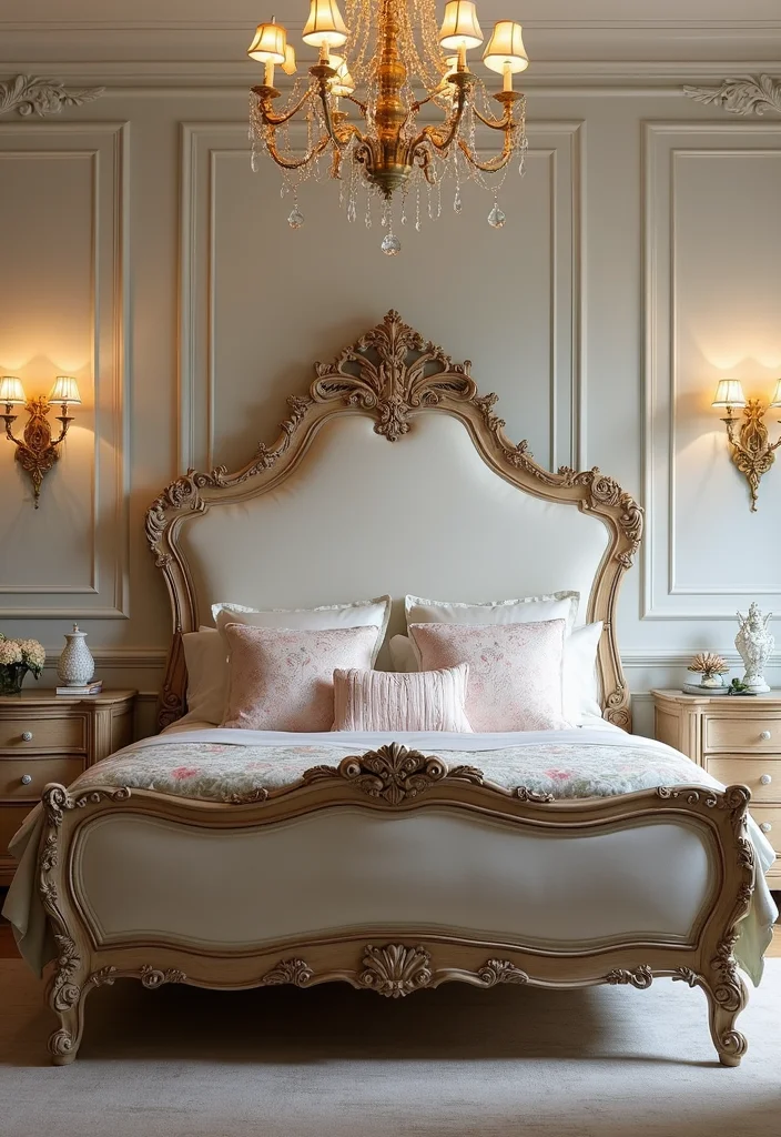 12 Stunning Rococo Furniture Pieces That Will Transform Your Home into a Baroque Dream! - 5. Elegant Rococo Bed Frame