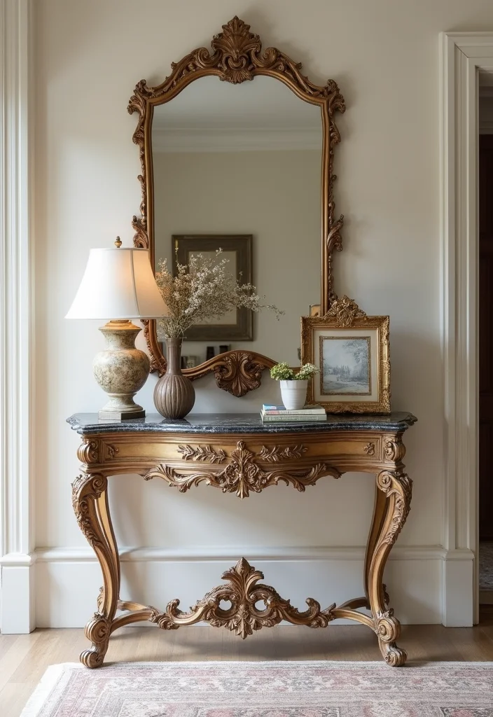 12 Stunning Rococo Furniture Pieces That Will Transform Your Home into a Baroque Dream! - 7. Luxurious Rococo Console Table