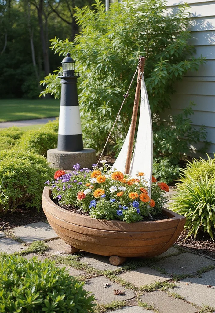15 Nautical Decor Ideas That'll Make Your Home Feel Like a Coastal Paradise! - 11. Nautical-inspired Garden Decor 1