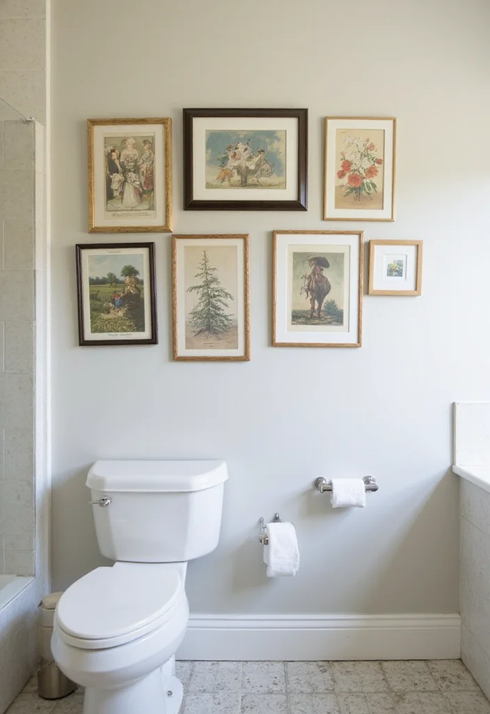 18 Jaw-Dropping Bathroom Transformations Under $500 (You Won't Believe #12!) - 14. Budget-Friendly Art