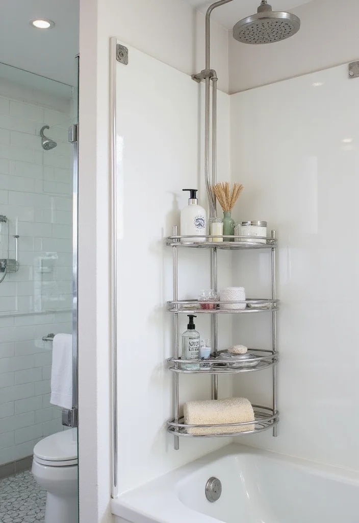 18 Jaw-Dropping Bathroom Transformations Under $500 (You Won't Believe #12!) - 16. Stylish Shower Caddies