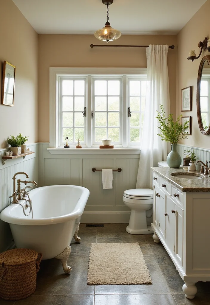 18 Jaw-Dropping Bathroom Transformations Under $500 (You Won't Believe #12!) - 2. Vintage Chic Revival