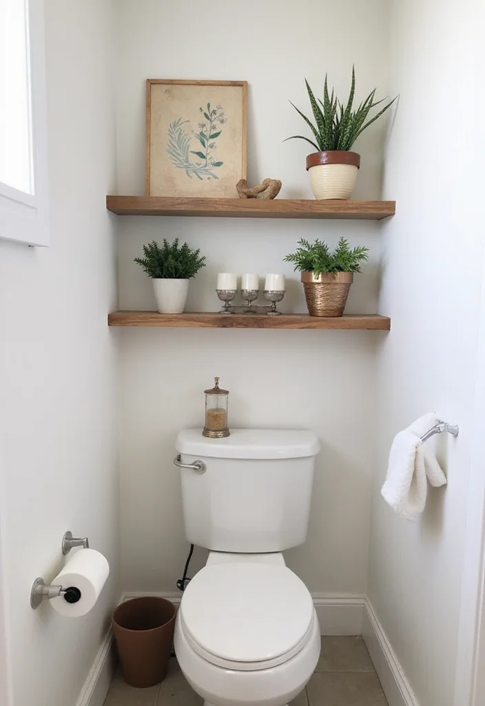 18 Jaw-Dropping Bathroom Transformations Under $500 (You Won't Believe #12!) - 3. DIY Floating Shelves
