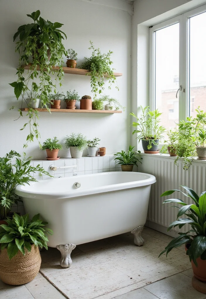 18 Jaw-Dropping Bathroom Transformations Under $500 (You Won't Believe #12!) - 9. Bathroom Plants