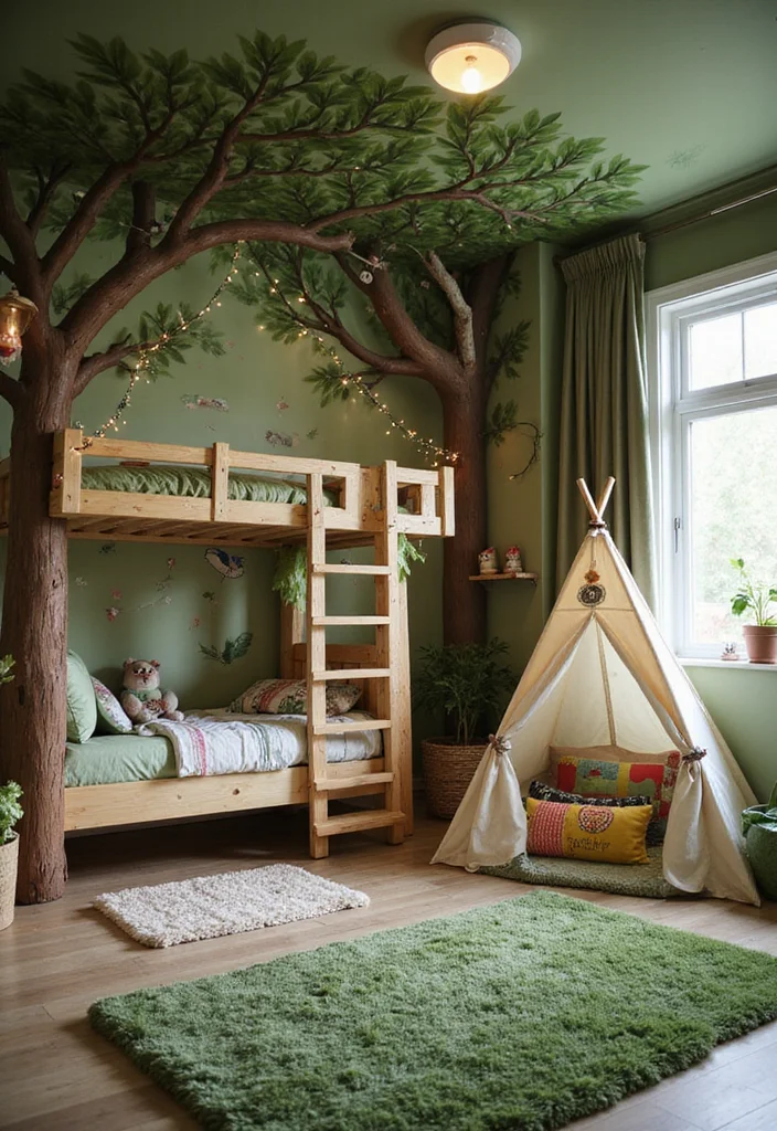 19 Whimsical Kids' Room Ideas That'll Spark Joy and Imagination! - 1. Enchanted Forest Theme 1