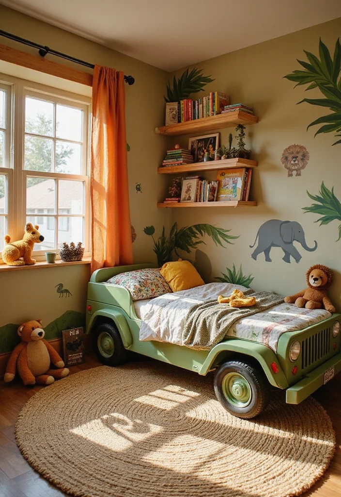 19 Whimsical Kids' Room Ideas That'll Spark Joy and Imagination! - 7. Adventure in a Safari Oasis 1