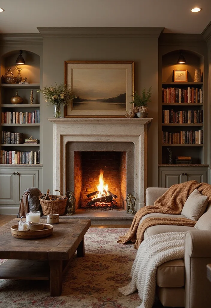20 Stunning Living Room Ideas That'll Make You Never Want to Leave Home! - 15. Cozy Fireplaces 1