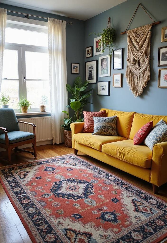 20 Stunning Living Room Ideas That'll Make You Never Want to Leave Home! - 2. Eclectic Boho Vibes 1