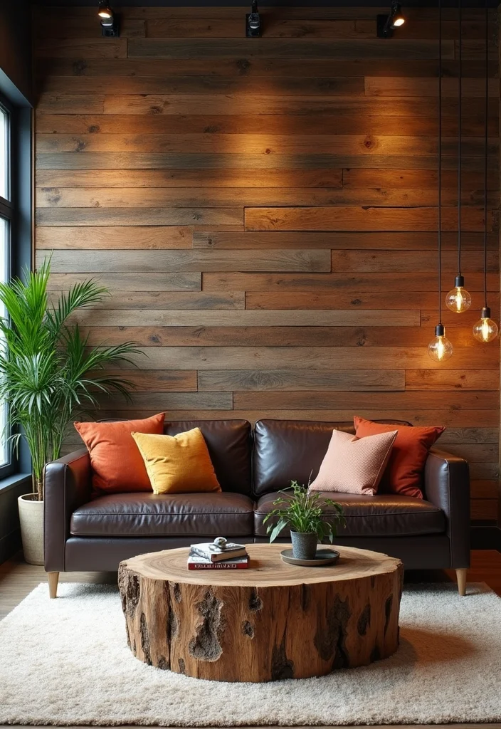 20 Stunning Living Room Ideas That'll Make You Never Want to Leave Home! - 3. Rustic Charm with a Modern Twist 1