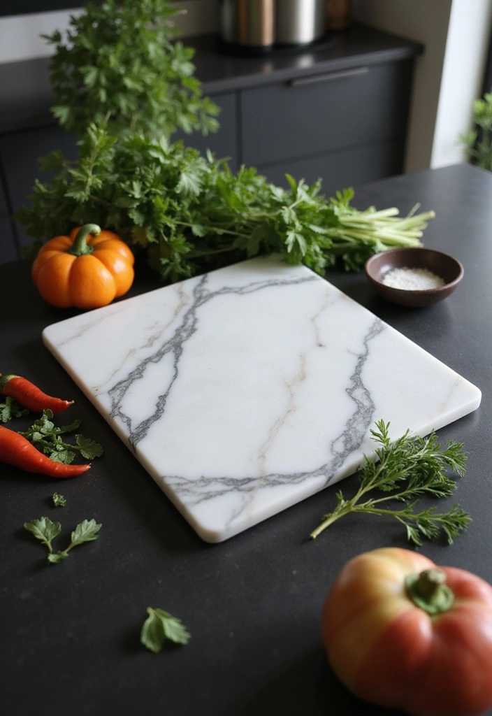 20 Unique Cutting Boards That Will Wow Your Guests (You’ll Love #15!) - 4. Rectangular Marble-Bound Board 1