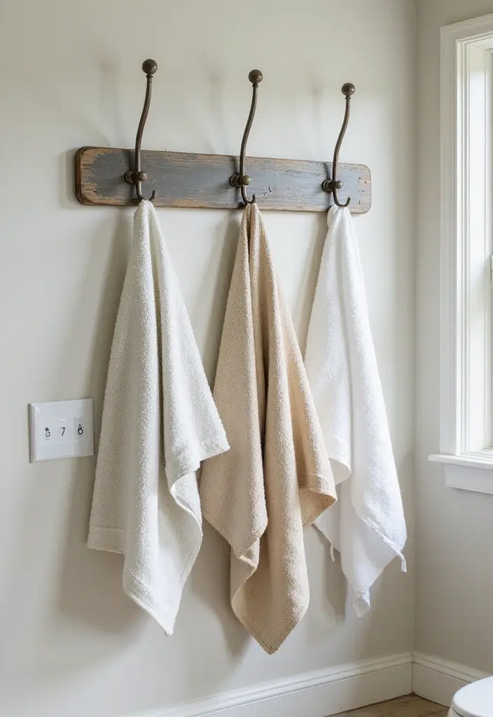 21 Bathroom Storage Hacks That'll Transform Your Tiny Space into a Dream Oasis! - 14. Hanging Hooks for Extra Storage 1