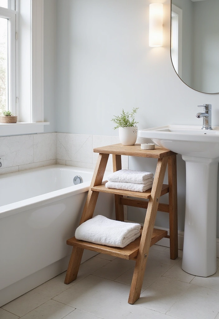 21 Bathroom Storage Hacks That'll Transform Your Tiny Space into a Dream Oasis! - 15. Foldable Step Stools 1