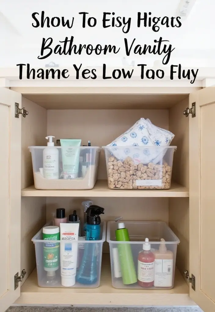 21 Bathroom Storage Hacks That'll Transform Your Tiny Space into a Dream Oasis! - 7. Clear Storage Bins 1
