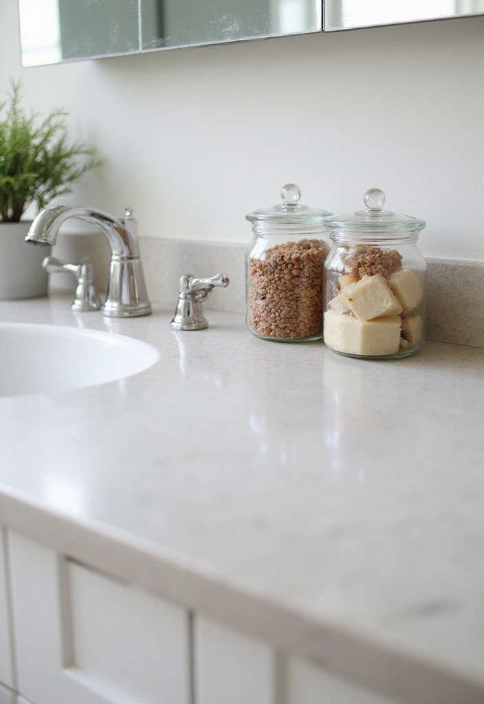 21 Bathroom Storage Hacks That'll Transform Your Tiny Space into a Dream Oasis! - 9. Use Jar Organizers 1