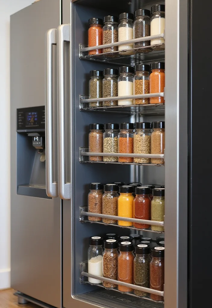 22 Space-Saving Kitchen Organization Hacks (Your Friends Will Ask for #10!) - 1. Magnetic Spice Jars