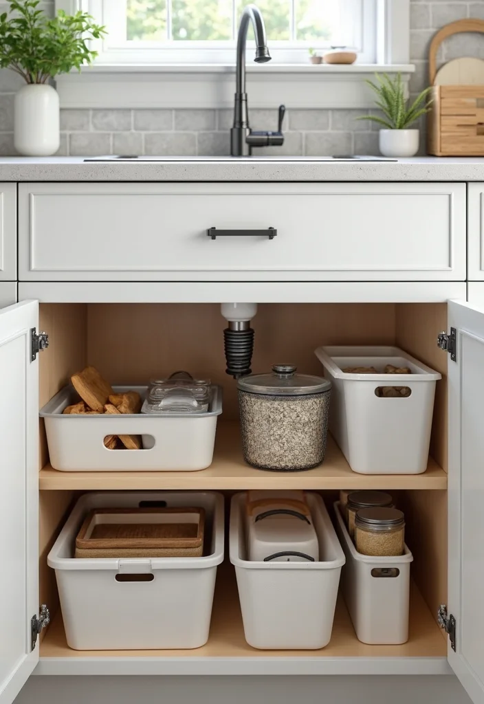 22 Space-Saving Kitchen Organization Hacks (Your Friends Will Ask for #10!) - 10. Under-Sink Storage Solutions