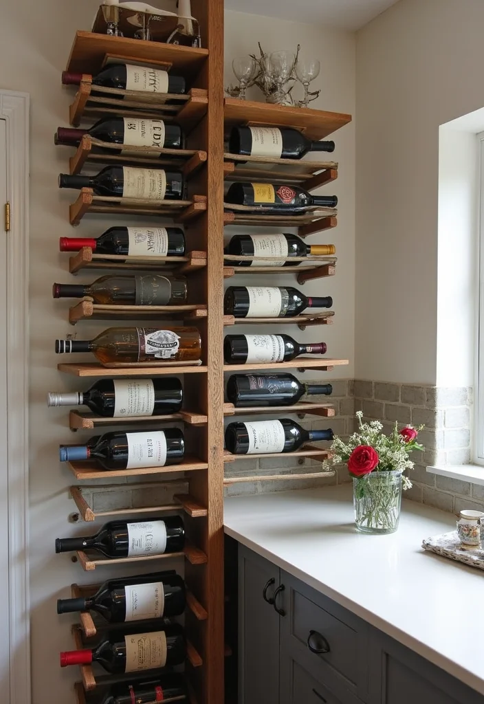 22 Space-Saving Kitchen Organization Hacks (Your Friends Will Ask for #10!) - 16. Floating Wine Rack