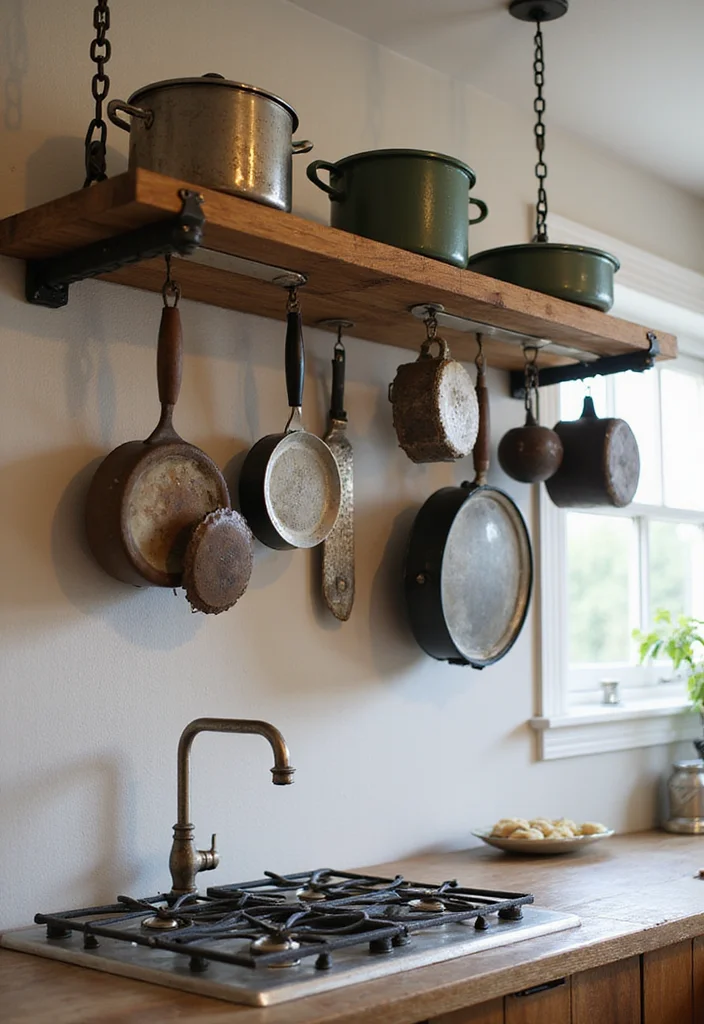 22 Space-Saving Kitchen Organization Hacks (Your Friends Will Ask for #10!) - 5. Hanging Pot Rack