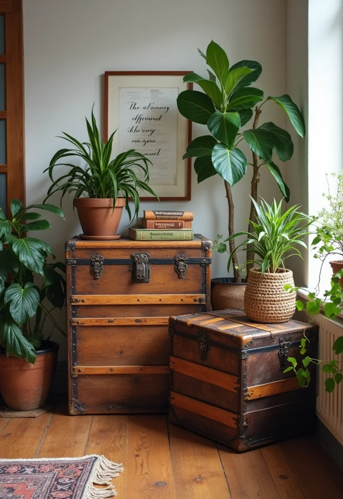 25 Castlecore Decor Ideas That'll Make Your Home Feel Like a Fairy Tale (You Won't Believe #12!) - 16. Vintage Trunks