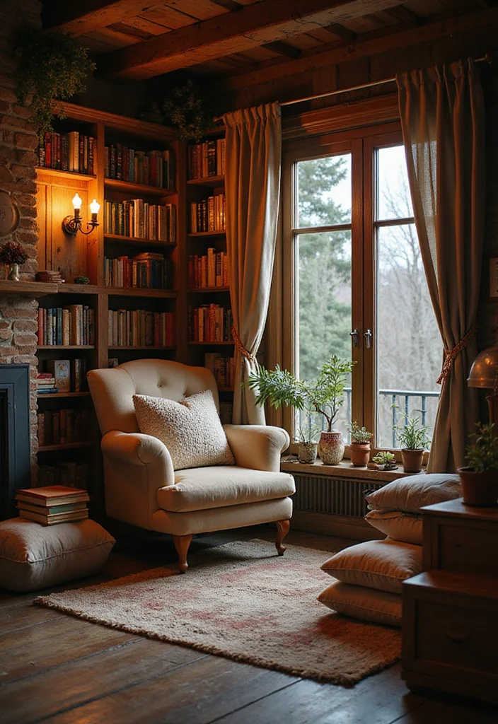 25 Castlecore Decor Ideas That'll Make Your Home Feel Like a Fairy Tale (You Won't Believe #12!) - 18. Cozy Reading Nooks