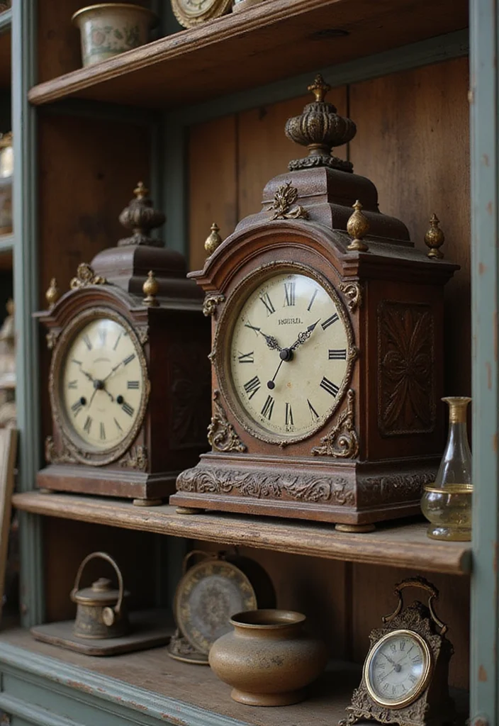 25 Castlecore Decor Ideas That'll Make Your Home Feel Like a Fairy Tale (You Won't Believe #12!) - 8. Antique Clocks