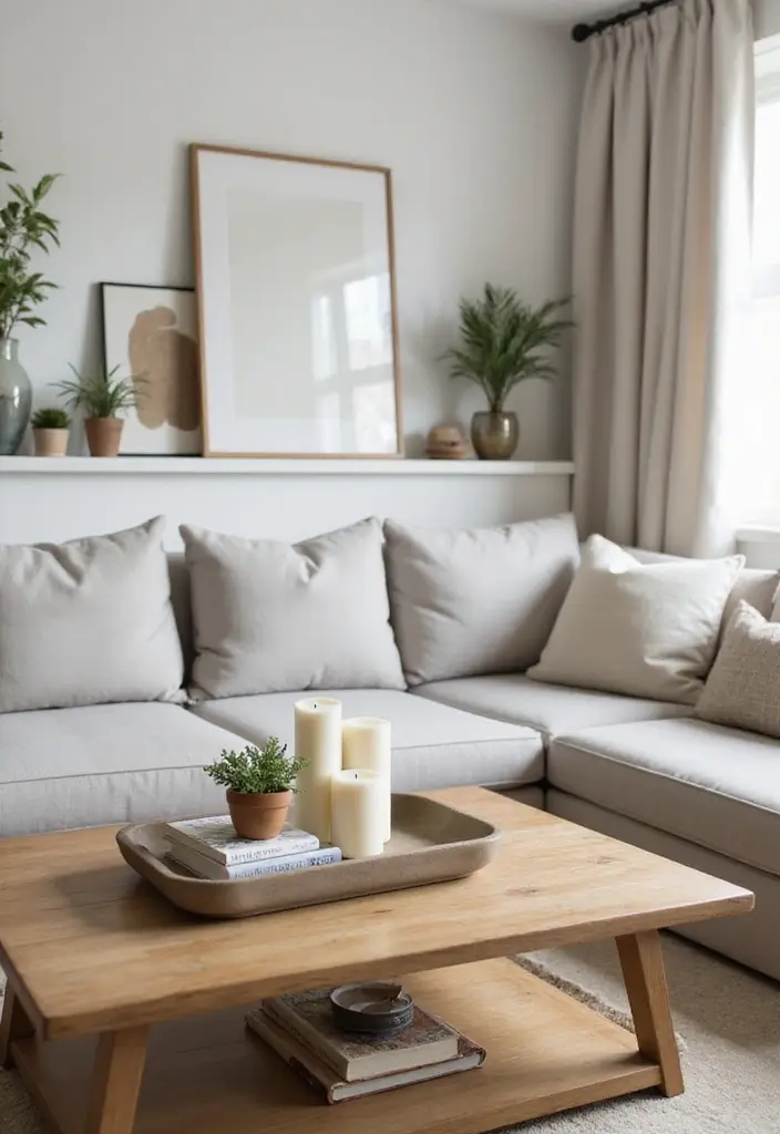 25 Cozy Living Room Decor Ideas That Will Make You Want to Snuggle Up Forever! - 10. Artful Arrangements