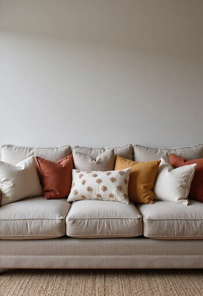 25 Cozy Living Room Decor Ideas That Will Make You Want to Snuggle Up Forever! - 16. Accent Pillows