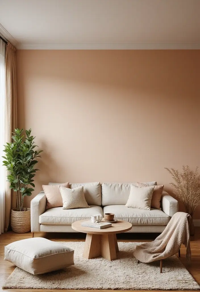 25 Cozy Living Room Decor Ideas That Will Make You Want to Snuggle Up Forever! - 17. Warm Wall Treatments