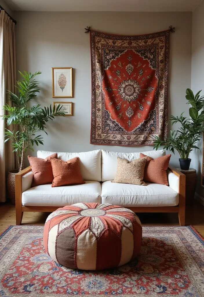 25 Cozy Living Room Decor Ideas That Will Make You Want to Snuggle Up Forever! - 22. Multicultural Accents