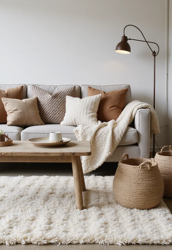 25 Living Room Ideas That'll Make Your Home the Coziest Spot on the Block! - 1. Layered Textures for Ultimate Comfort 1
