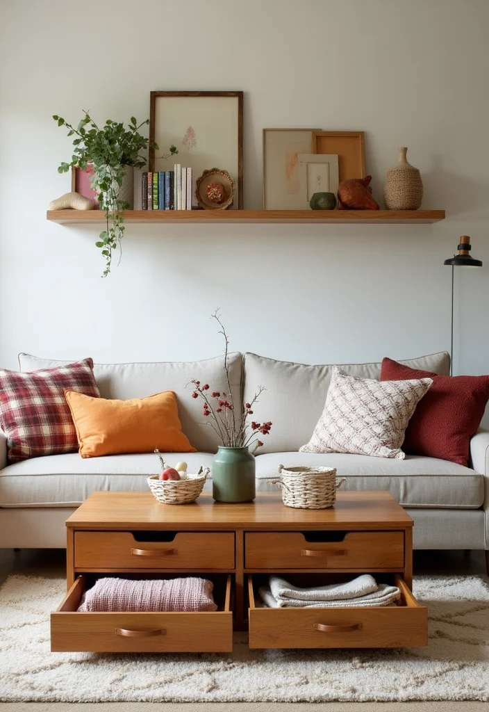 25 Living Room Ideas That'll Make Your Home the Coziest Spot on the Block! - 6. Stylish Storage Solutions 1