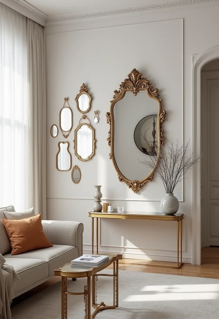 25 Living Room Ideas That'll Make Your Home the Coziest Spot on the Block! - 8. Utilize Mirrors for Space Enhancement 1