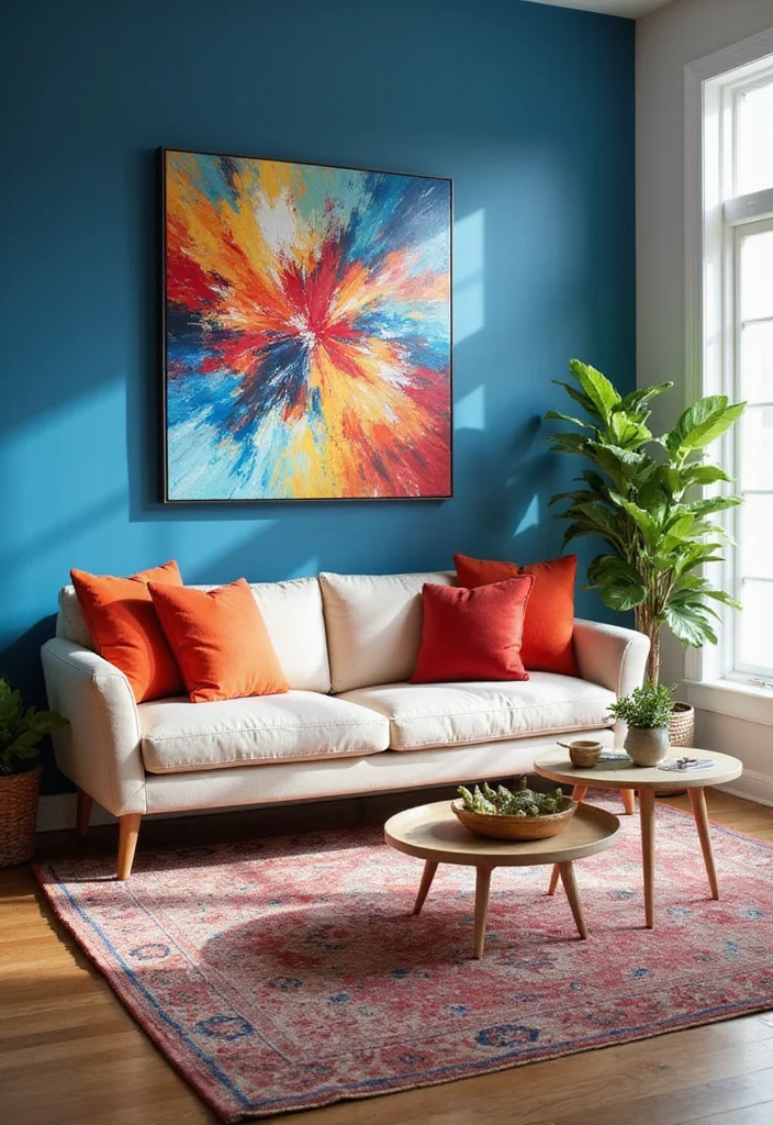 25 Living Room Ideas That'll Make Your Home the Coziest Spot on the Block! - 9. Play with Bold Color Accents 1