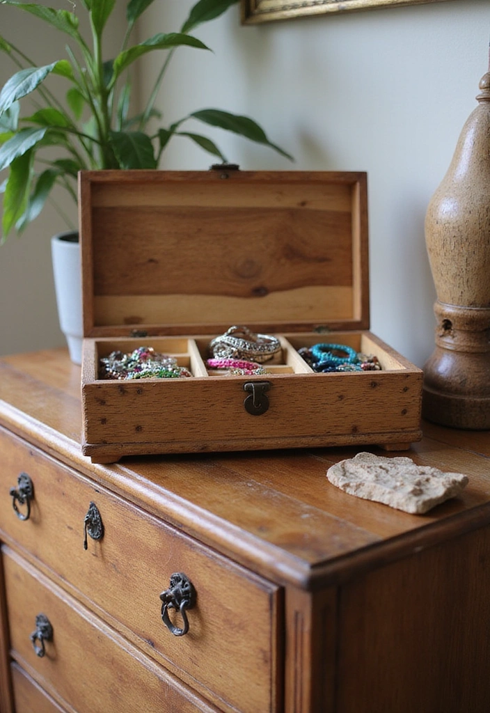 25 Rustic Wood Home Decor Ideas That'll Make You Say 'Wow!' (#14 Is a Game-Changer!) - 18. Wooden Jewelry Box